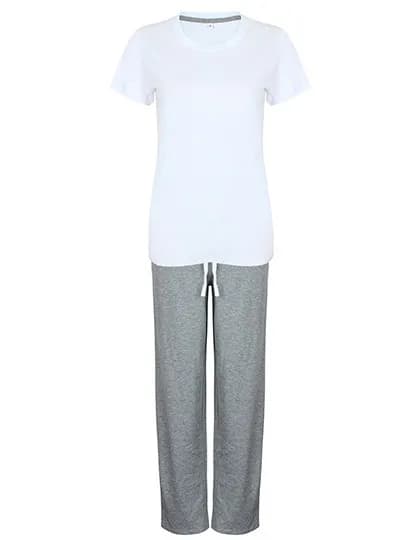 Long Pant Pyjama Set In A Bag - White/Heather Grey
