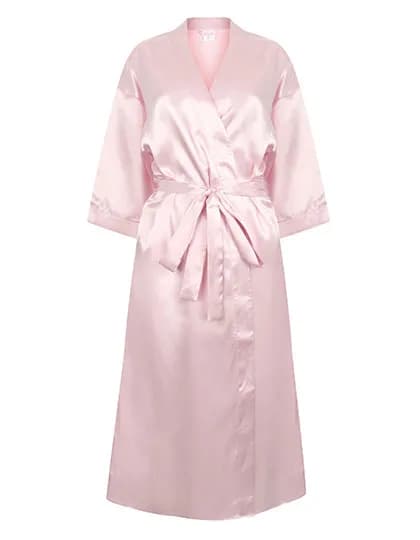 Ladies´ Satin Robe - Light Pink