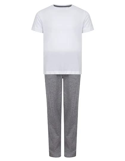 Childrens´ Long Pyjamas - White/Heather Grey
