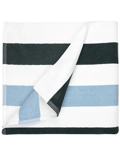 Beach Towel Stripe - Anthracite/Light Blue/White