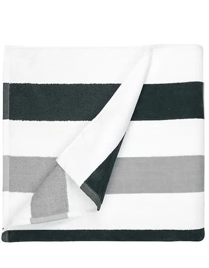 Beach Towel Stripe - Anthracite/Light Grey/White