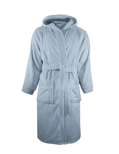 Bathrobe Hooded - Light Blue