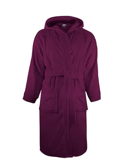 Bathrobe Hooded - Plum