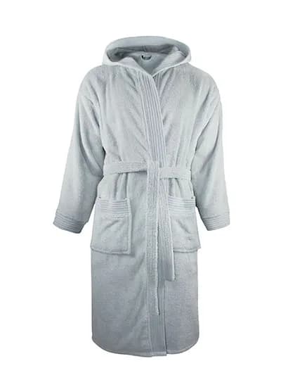 Bathrobe Hooded - Silver Grey