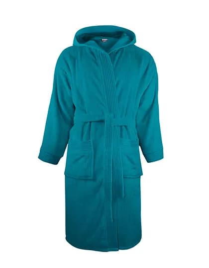 Bathrobe Hooded - Turquoise
