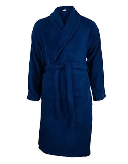 Organic Bathrobe - Navy Blue