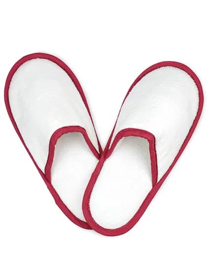 Slippers - White/Burgundy