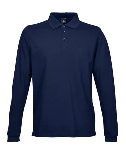 Men´s Luxury Stretch Long Sleeve Polo - Navy