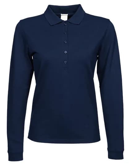 Women´s Luxury Stretch Long Sleeve Polo - Navy