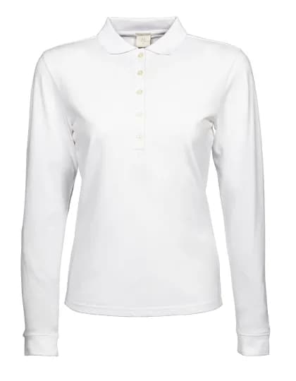 Women´s Luxury Stretch Long Sleeve Polo - White