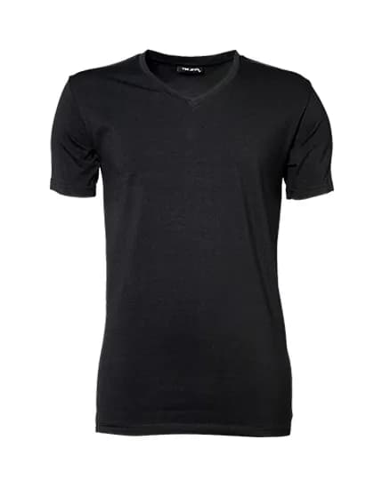 Stretch V-Neck Tee - Black