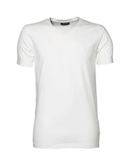 Stretch V-Neck Tee - White