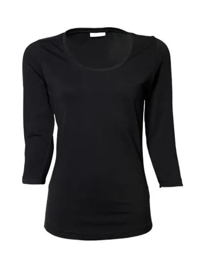 Women´s Stretch 3/4 Sleeve Tee - Black