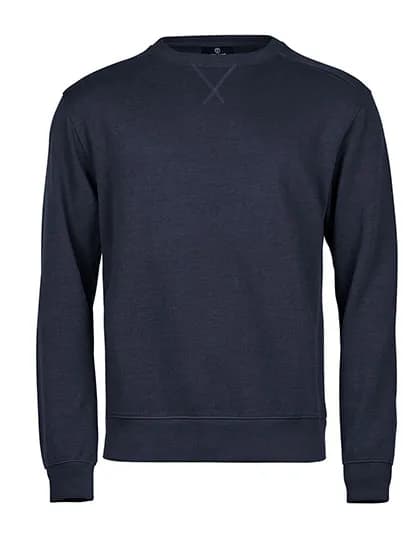 Ribbed Interlock Crew Neck - Navy