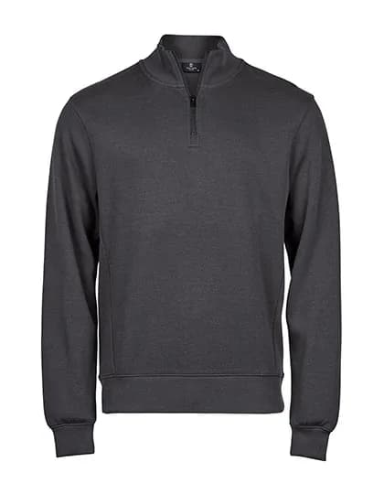 Ribbed Interlock Half Zip - Dark Grey (Solid)