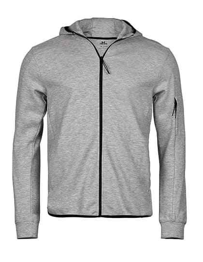 Athletic Hooded Full Zip Sweat - Heather Grey