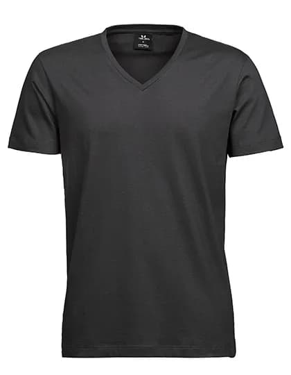 Fashion V-Neck Sof Tee - Dark Grey (Solid)