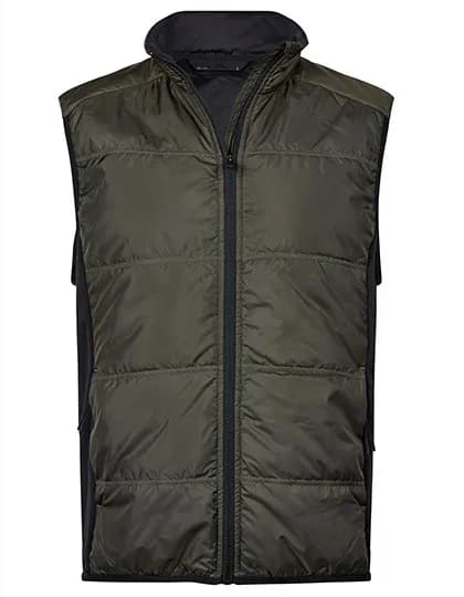 Hybrid-Stretch Bodywarmer - Deep Green/Black