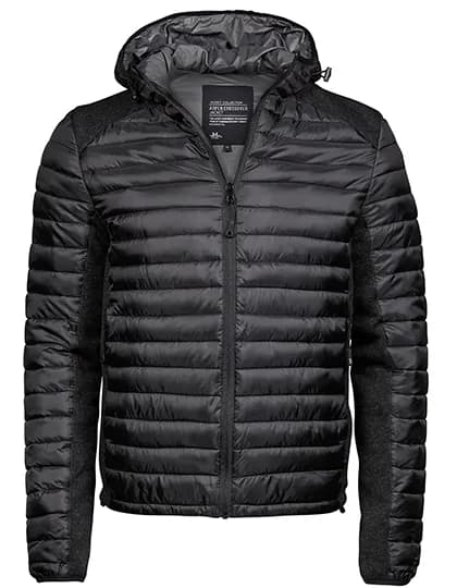 Men´s Hooded Outdoor Crossover Jacket - Black/Black Melange