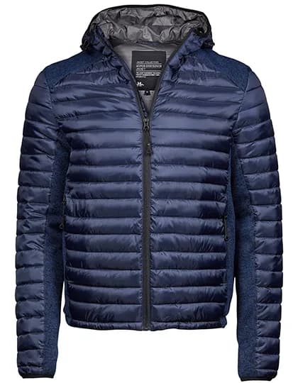Men´s Hooded Outdoor Crossover Jacket - Navy/Navy Melange