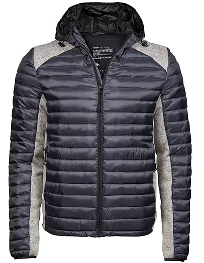 Men´s Hooded Outdoor Crossover Jacket - Space Grey/Grey Melange
