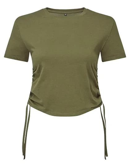Women´s Ruched Crop Top - Olive