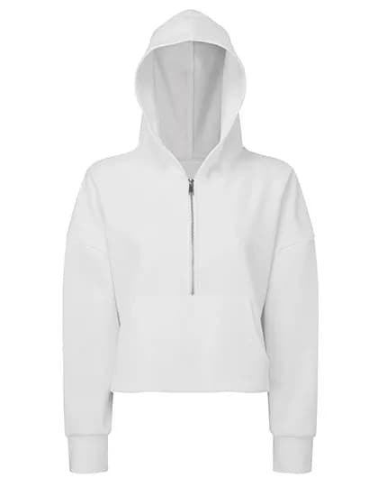 Women´s Half Zip Hoodie - White