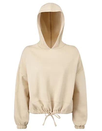 Women´s Cropped Oversize Hoodie - Nude