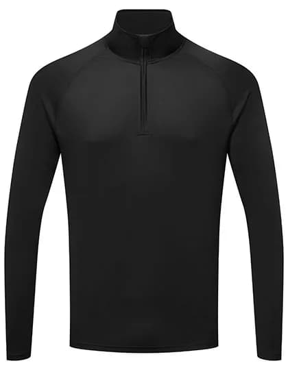 Men´s Long Sleeve Performance ¼ Zip - Black/Black