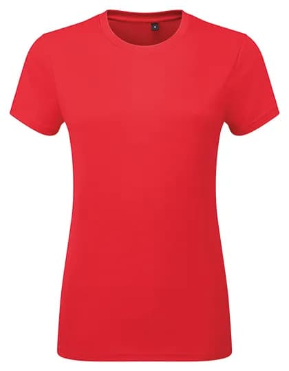 Womens TriDri® Ion-Charge recycled textured tee - Fire Red