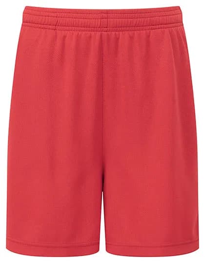 Kids TriDri® Ion-Charge performance shorts - Fire Red