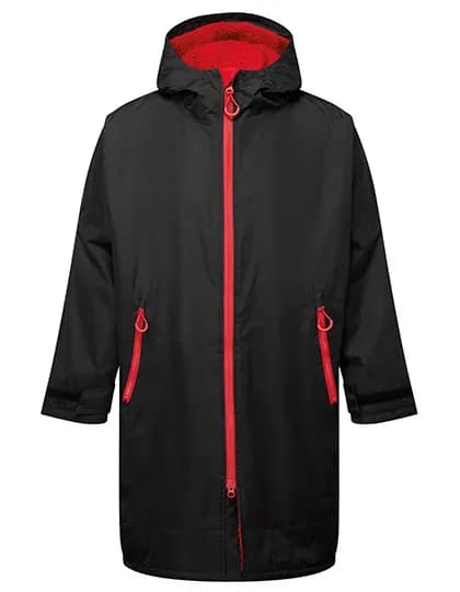 TriDri® All Seasons Waterproof Changing Robe - Black/Red