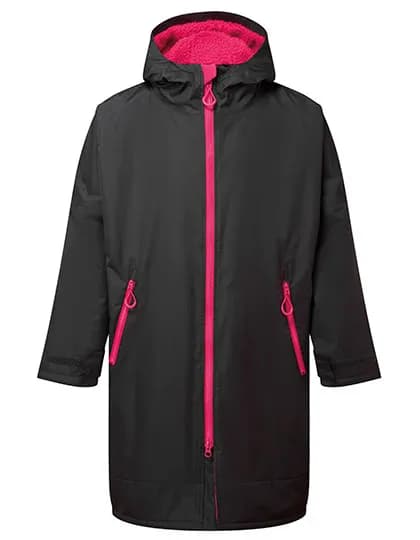 TriDri® All Seasons Waterproof Changing Robe - Charcoal/Hot Pink