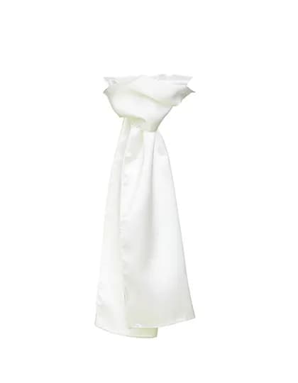 Satin Scarf - White