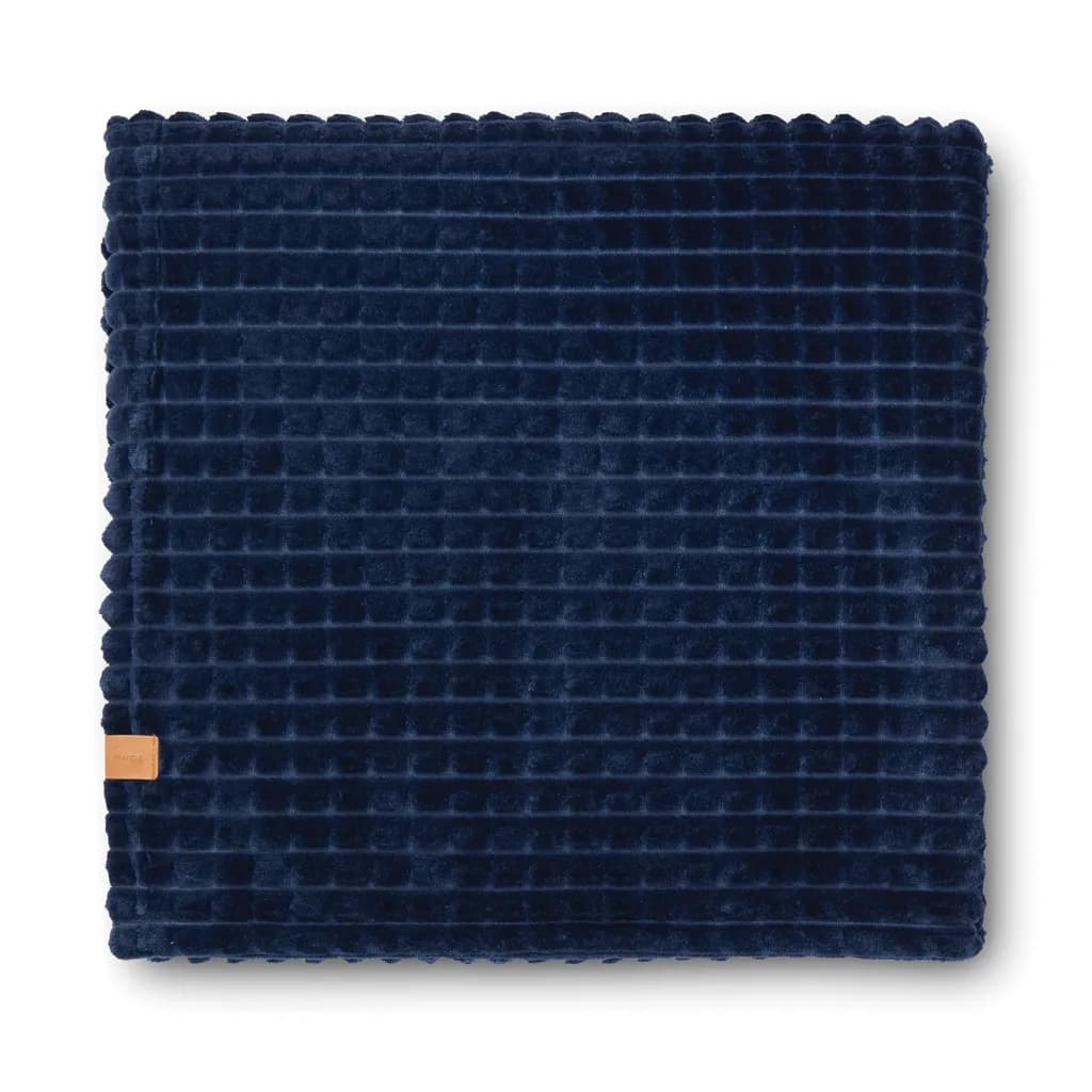 VINGA Branson Decke aus GRS recyceltem PET - navy blau