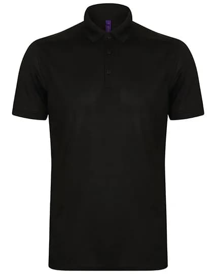 Men´s Slim Fit Stretch Polo Shirt + Wicking Finish - Black