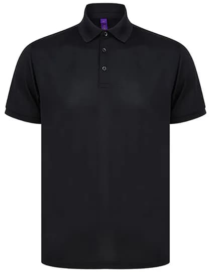 Recycled Polyester Polo Shirt - Black