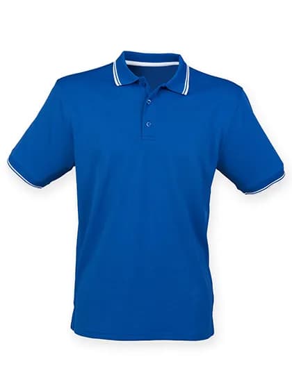 Men´s Coolplus® Short Sleeved Tipped Polo Shirt - Royal/White