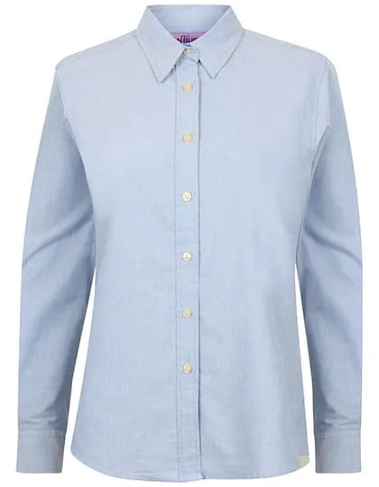 Ladies´ Classic Long Sleeved Oxford Shirt - Blue Oxford