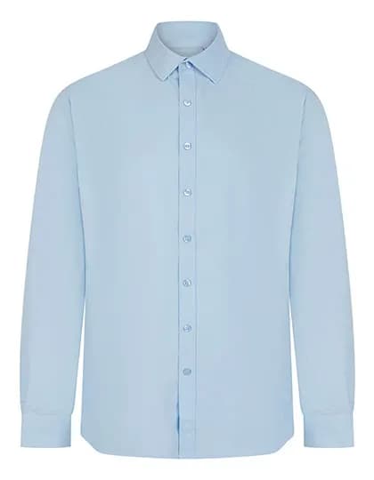 Men´s Long Sleeved ´Cotton Feel´ Coolplus® Shirt - Light Blue