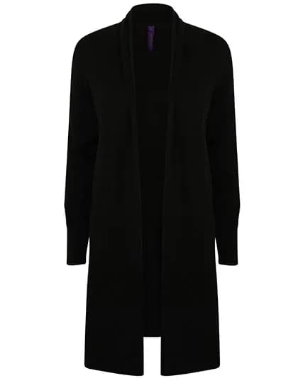 Ladies´ Longline Open Cardigan - Black