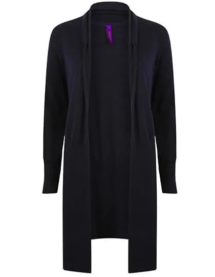 Ladies´ Longline Open Cardigan - Navy