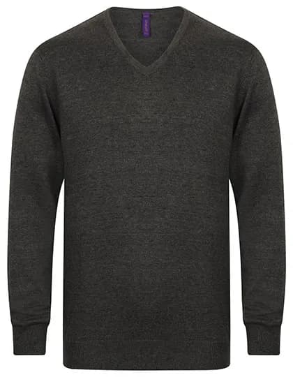 Men´s Lightweight V-Neck Jumper - Grey Marl
