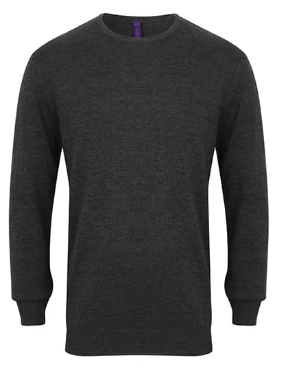 Men´s Lightweight Crew Neck Jumper - Grey Marl