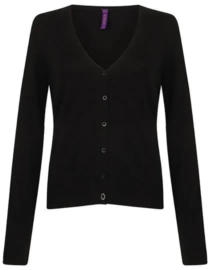 Ladies´ Lightweight V-Neck Short Cardigan - Black