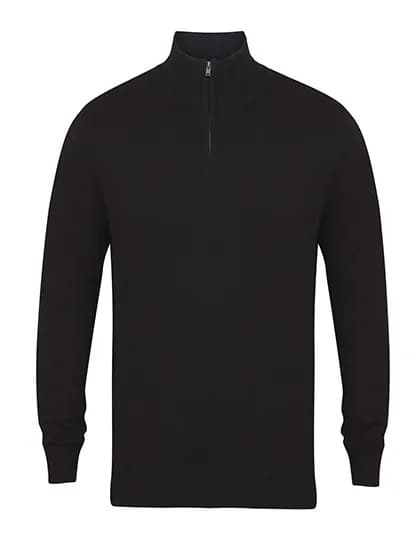 Men´s Quarter Zip Jumper - Black