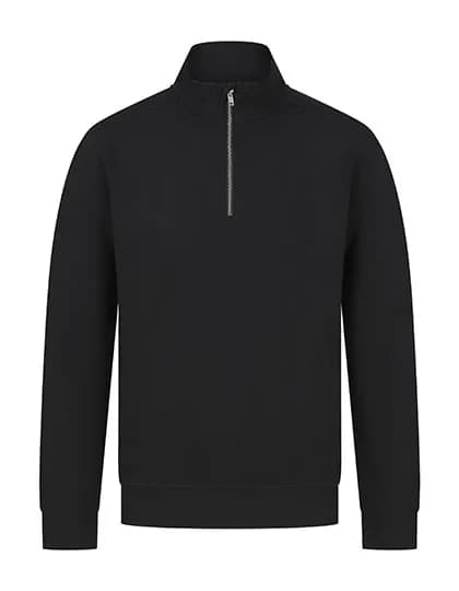 Unisex Sustainable 1/4 Zip Sweatshirt - Black