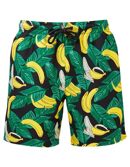 Men´s Swim Shorts - Black-Yellow