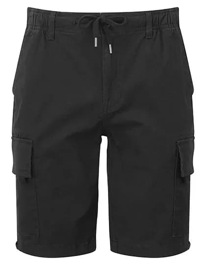 Men´s Drawstring Cargo Utility Shorts - Black