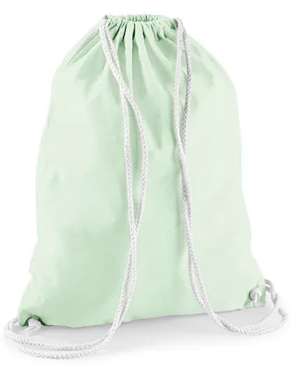 Cotton Gymsac - Pastel Mint/White